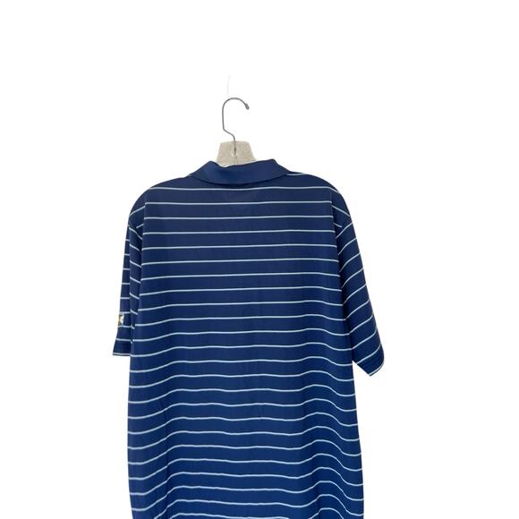Peter Millar Summer Comfort Blue Striped Golf Short Sleeve Polo Shirt Large - Picture 9 of 13